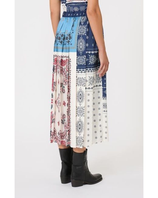 Weekend by Maxmara Blue Luna Patchwork Maxi Skirt
