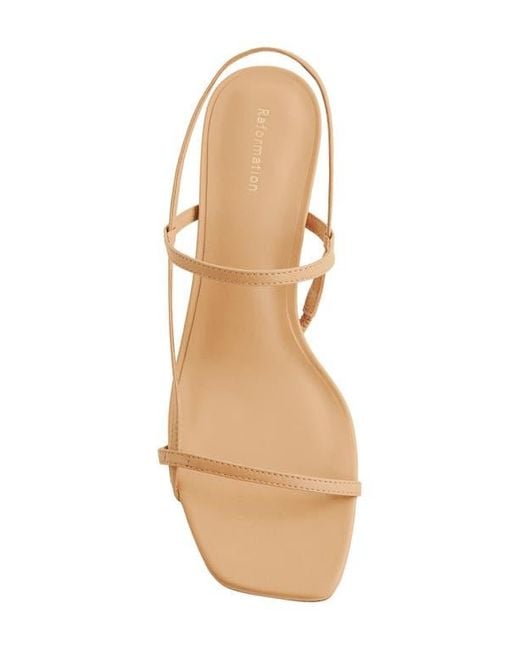 Reformation Natural Serenity Bare Kitten Heel Sandal