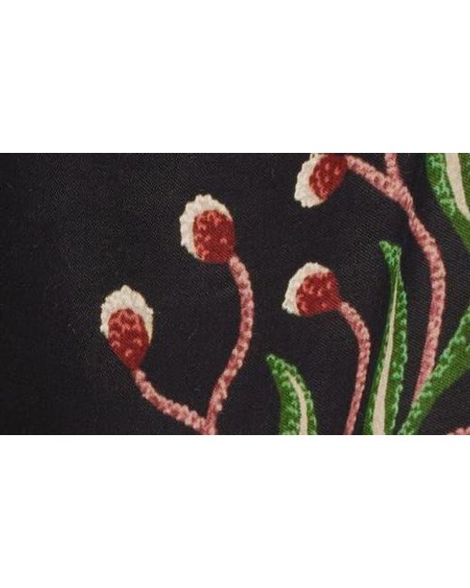 Farm Rio Multicolor Winter Garden Mix Print Tie Front Midi Skirt
