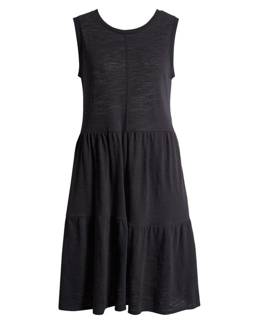Caslon Black Caslon(r) Sleeveless Tiered Jersey Dress