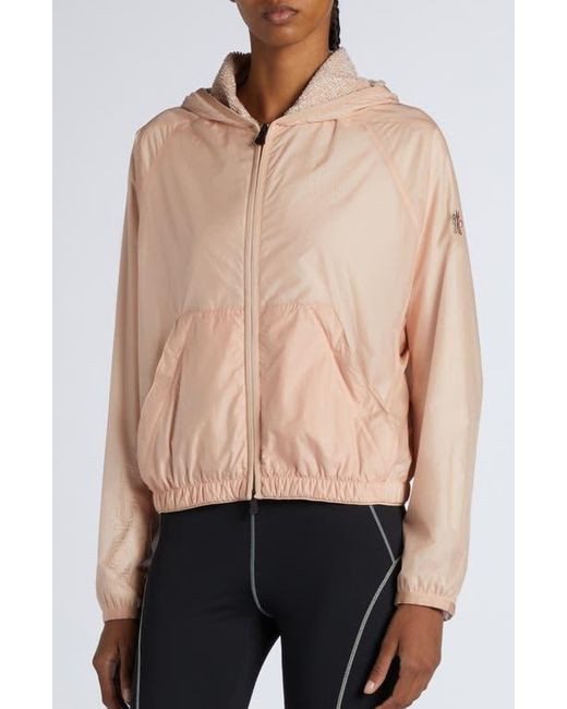 Moncler Blue Nylon Hooded Jacket
