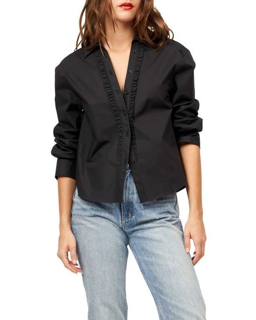 Equipment Black Aitana Ruffle Placket Button-Up Shirt