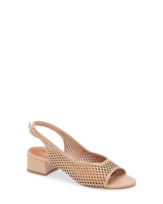 BOTTER Pink Botelsa Perforated Open Toe Slingback Pump