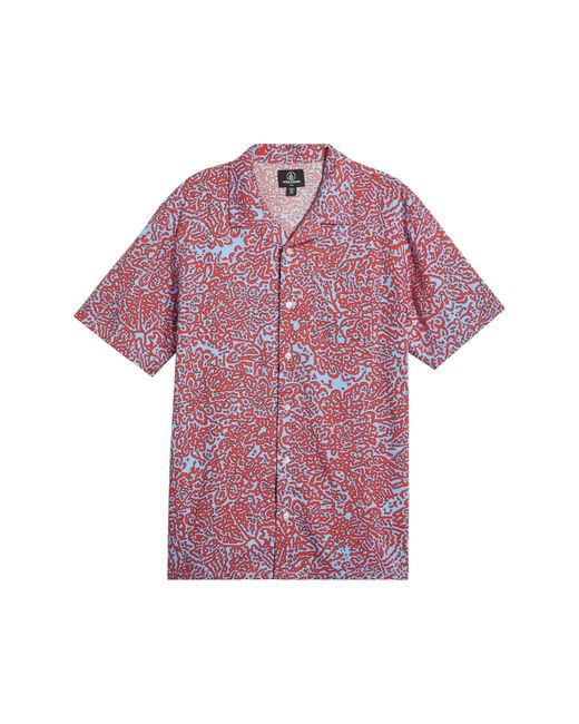 Volcom Pink Purestone Camp Shirt for men