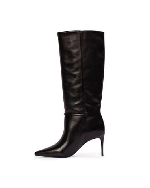 Black Suede Studio Black Elo 80 Leather Boot