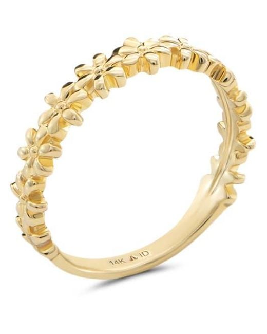 DEVATA Metallic Daisy Flower Ring