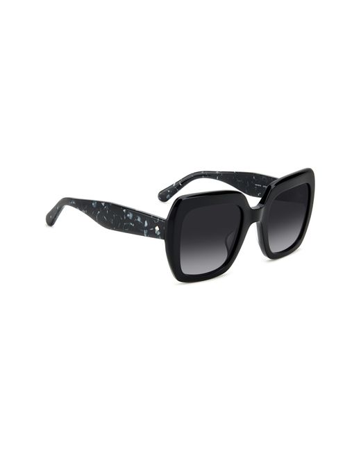 Kate Spade Black Naomis 52mm Gradient Square Sunglasses