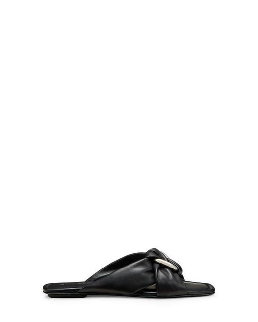 Stuart Weitzman Black Cece Slide Sandal