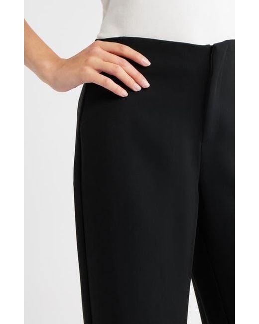 Reformation Black Vida High Waist Wide Leg Crepe Pants