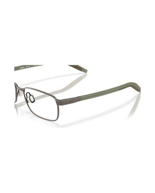 Costa Metallic 53Mm Rectangle Optical Glasses for men