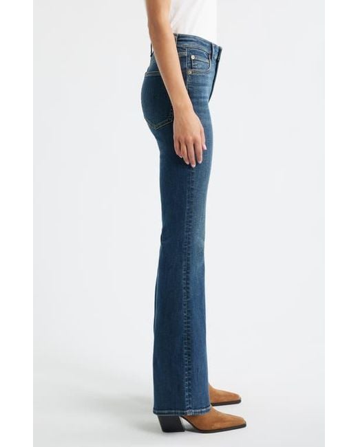 Rag & Bone Blue Flexi Dahlia Mid Rise Flare Jeans