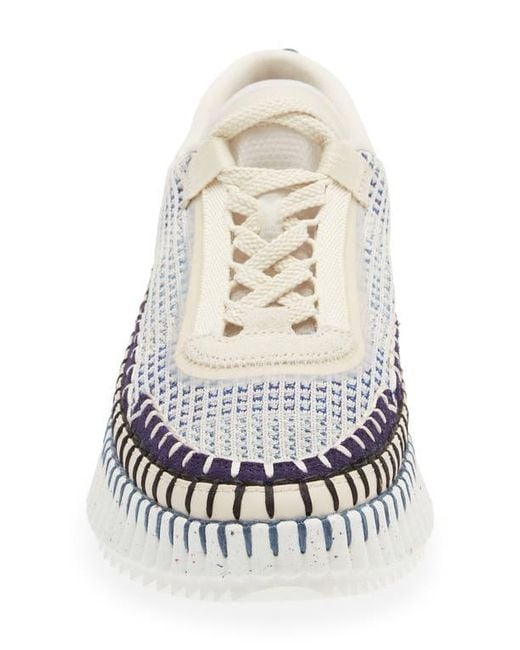 Chloé White Nama Platform Sneaker