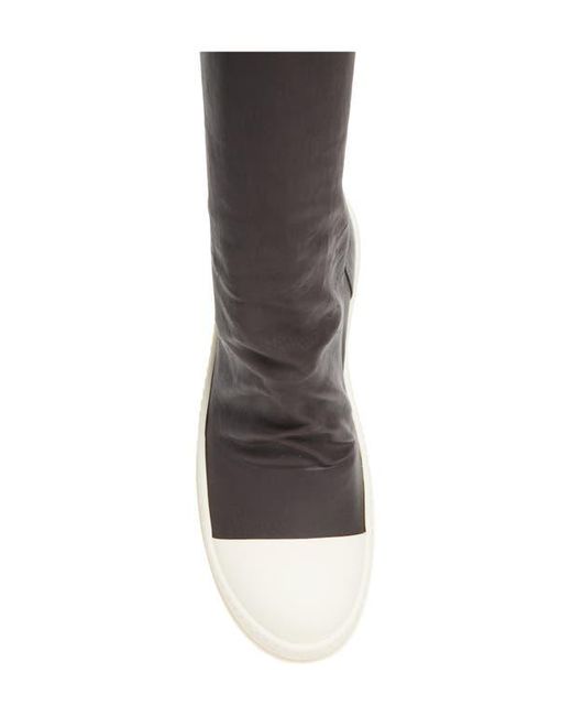 Rick Owens Black Stocking Sneaks Thigh High Sneaker