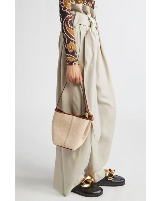 J.W. Anderson Brown Small Jwa Corner Canvas Bucket Bag