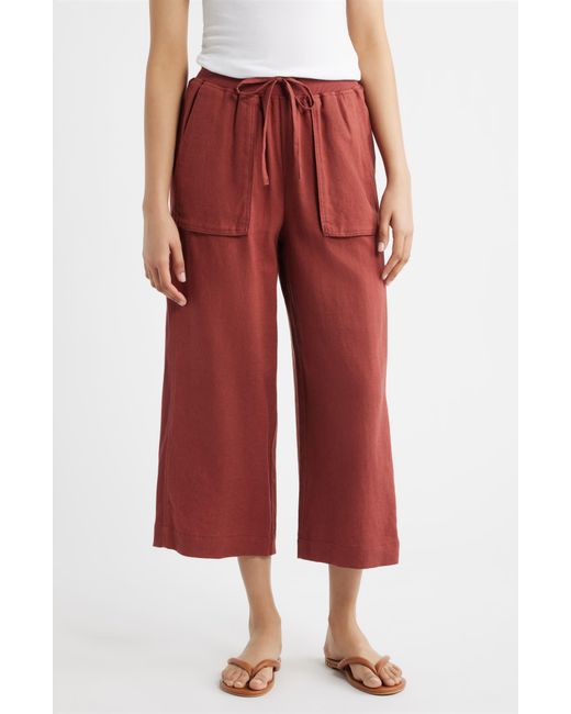 City Blues Red Patch Pocket Crop Drawstring Pants