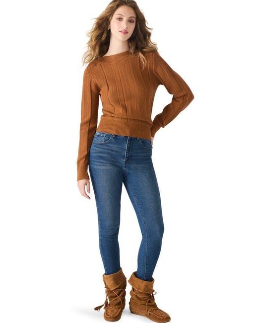Steve Madden Blue Serra Boat Neck Sweater