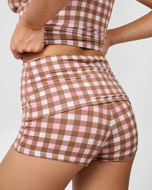 WeWoreWhat Blue Fold-Over Short