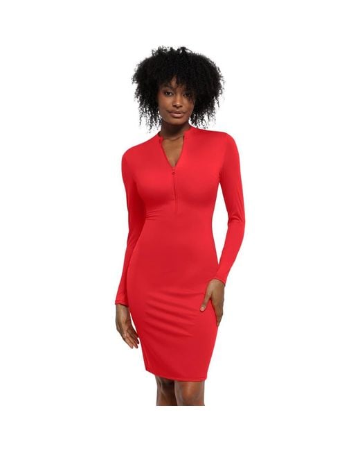 Popilush Women's Redtag Thermal Shapewear Long Sleeve Mock Neck