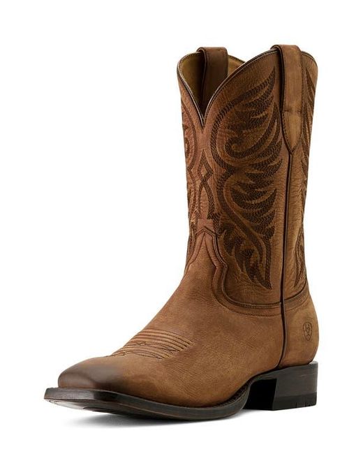 Ariat Brown Wiley Wide Square Toe Cowboy Boot for men
