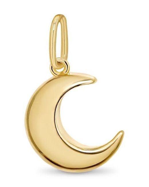 DEVATA Metallic Crescent Moon Pendant