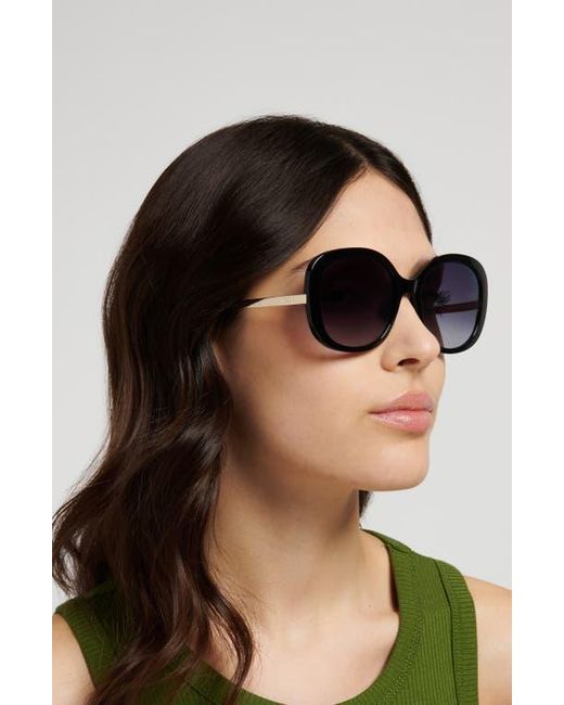 Fossil Blue 56M Gradient Oval Sunglasses