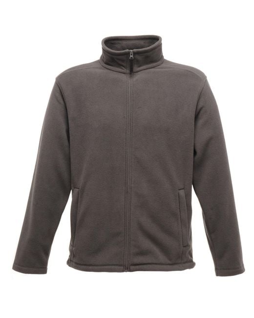 Regatta Gray Plain Micro Fleece Full Zip Jacket for men