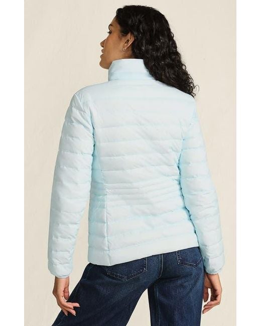 Lands' End Blue Wanderweight Ultralight Packable Down Jacket