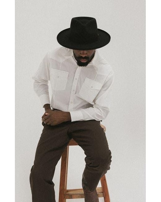 Two Roads Hat Co. Black Echo Park Fedora Hat for men