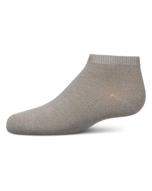 Memoi Gray Basic Silky-Soft Gauge Ankle Sock