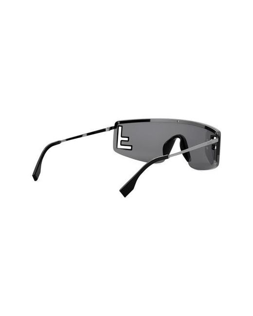 Fendi Gray Sport Rectangular Sunglasses