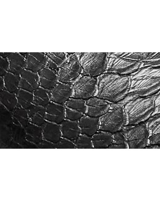 Allen Edmonds Black Dallas Roper Low Croc Embossed Western Boot for men