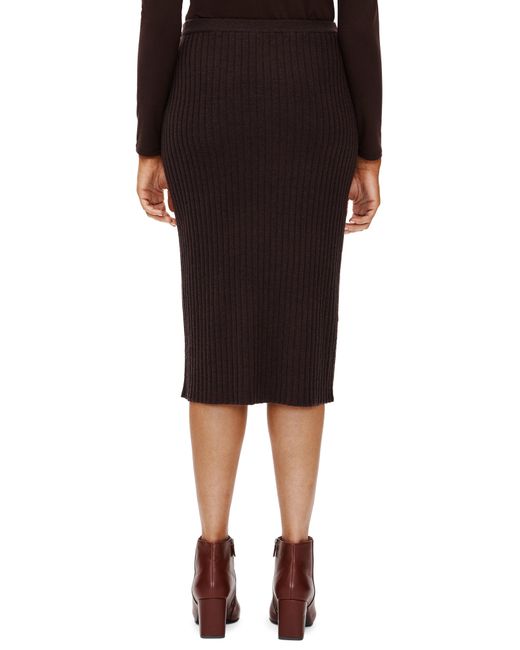 Eileen Fisher Merino Wool Ribbed Pencil Skirt in Black - Lyst