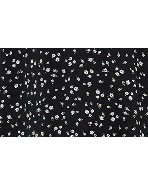 City Chic Black Dress Sky Floral Midi Dress
