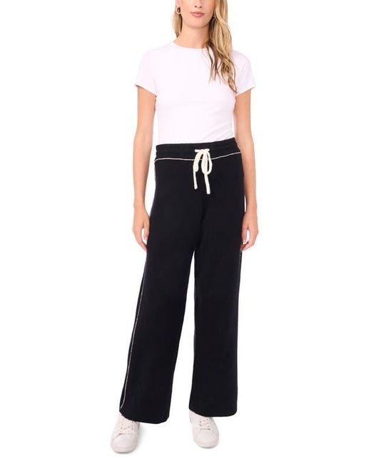 Vince Camuto Black Knit Drawstring Pants