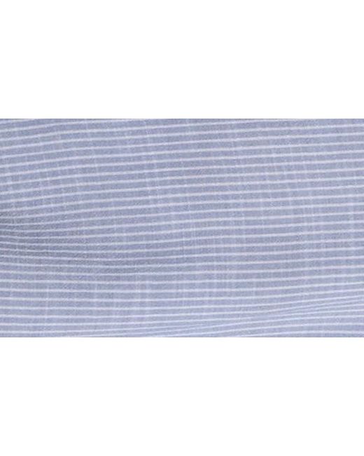 Eberjey Blue Nautico Stripe Long Sleeve Nightshirt