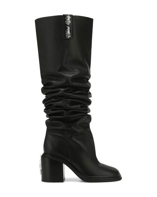 Naked Wolfe Black Nature Block Heel Tall Boot