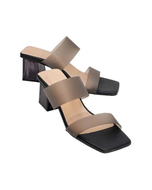 Prologue Shoes Brown Elara Transparent Strap Sandal
