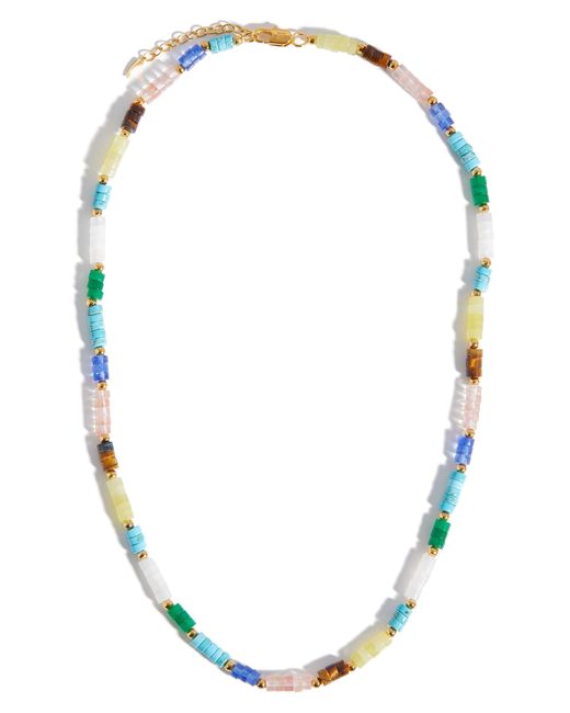 Missoma Metallic Multicolor Stone Beaded Necklace