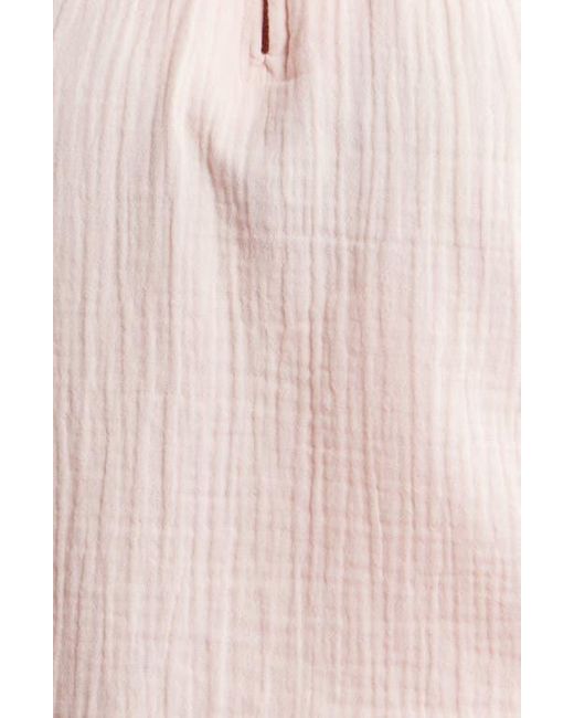 Caslon Multicolor Ruffle Cotton Gauze Top