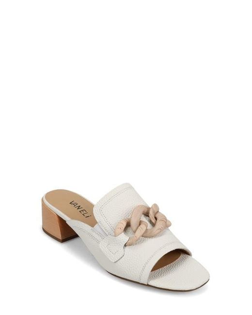 Vaneli White Cannia Block Heel Sandal