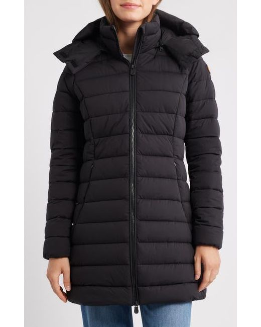 Save The Duck Black Dorothy Water Resistant Quilted Puffer Coat