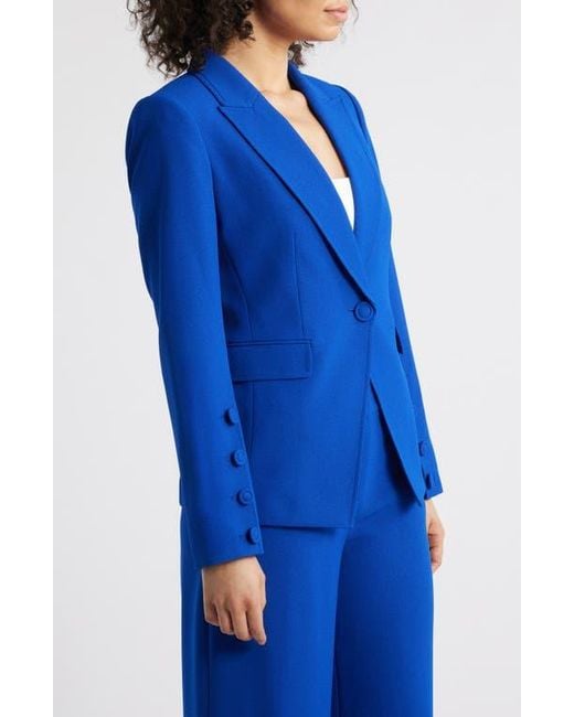 Tahari Blue One-Button Blazer