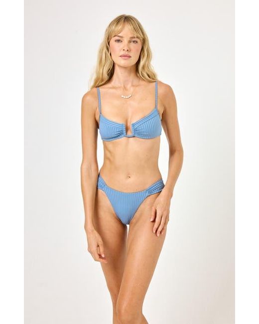 LSPACE Blue Peyton Bikini Top