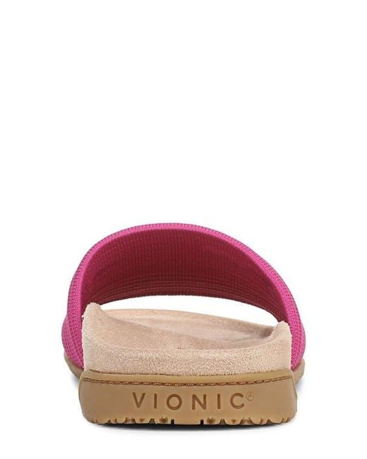 Vionic Pink Evie Slide Sandal