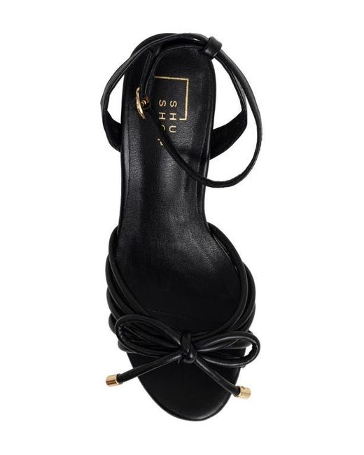 Shu Shop Black Edith Ankle Strap Platform Sandal