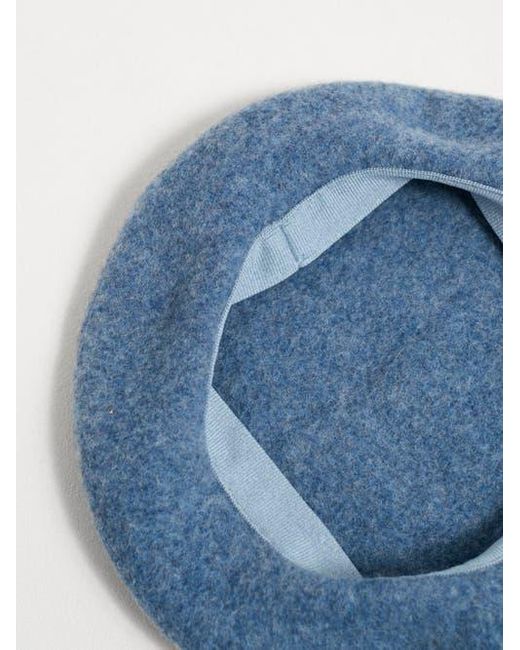 Lost Pattern Blue Bon Chic Wool Beret
