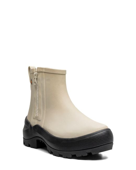 Bogs White Piper Zip Rain Bootie