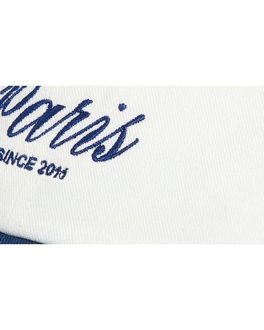 AMI Blue Bicolor Logo Embroidered Adjustable Baseball Cap for men