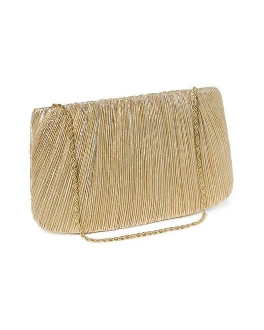 Loeffler Randall Metallic Brit Pleated Clutch