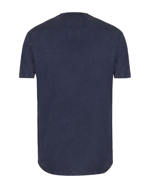 John Varvatos Blue Cooper Washed Cotton Slub T-shirt for men